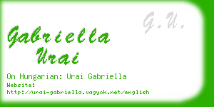 gabriella urai business card